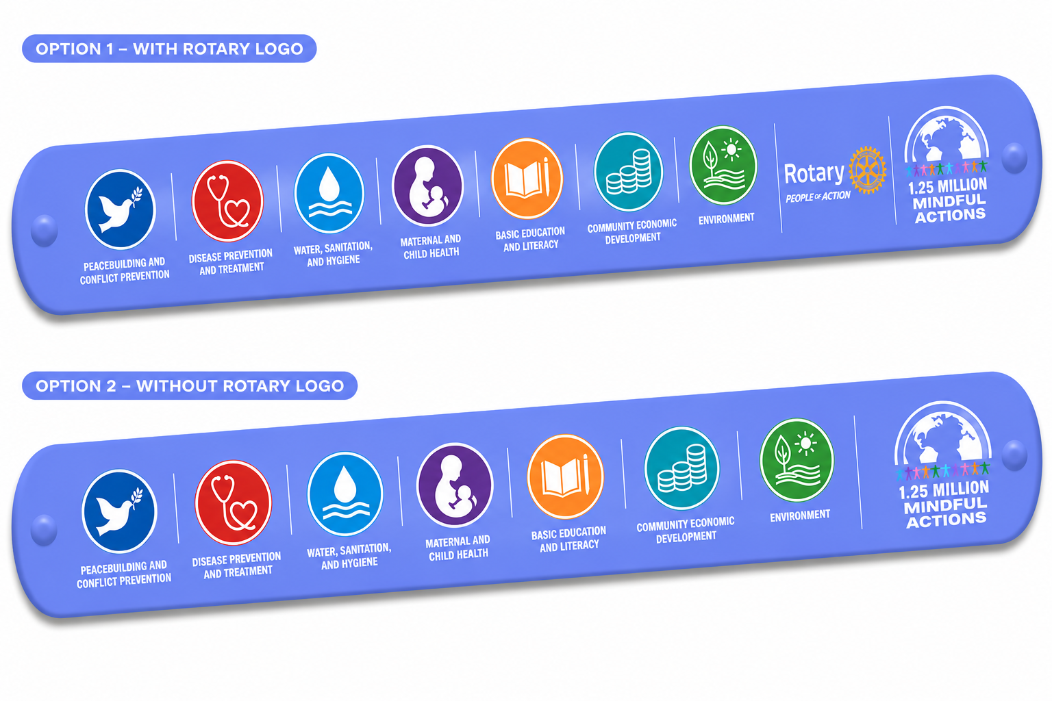 1.25 Million Mindful Actions slap band concepts